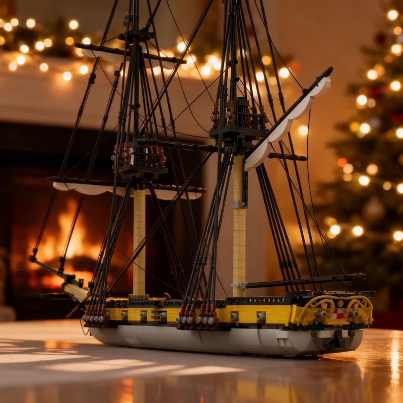 

2963 детали MOC-модель корабля HMS Otter, конструктор, рождественский подарок, игрушка, креативная идея для самостоятельной сборки, архитектурная модель для детей