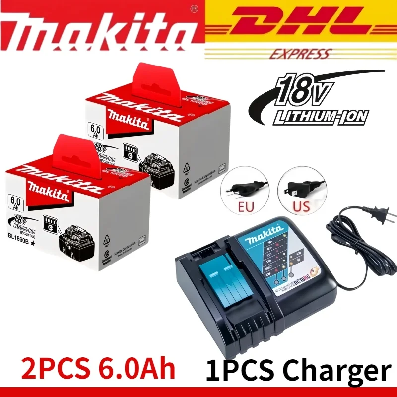 

Genuine Makita 18V 6.0Ah BL1860B BL1840BL1830B BL1850B BL1850 BL1860⚡for Makita 18V battery replacementwith lithium battery