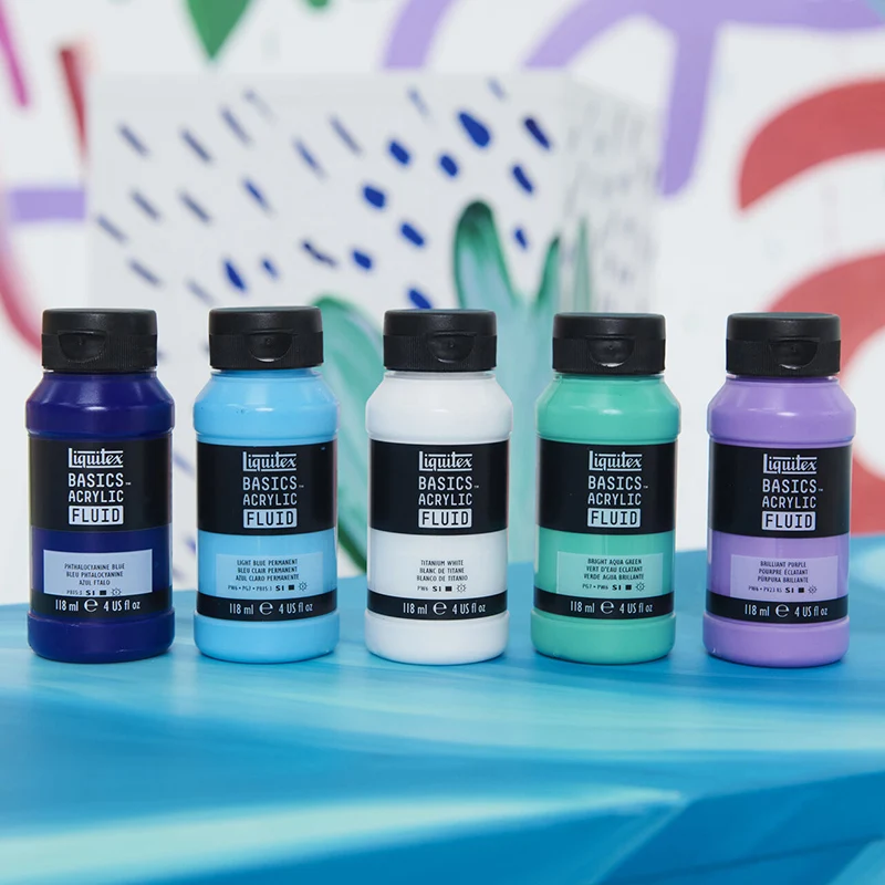 

Liquitex New FLUID Acrylic Paint 118ml Acrylic Fluid Painting DIY Hand Painting Doodle Paint Waterproof Art Painting Supplies