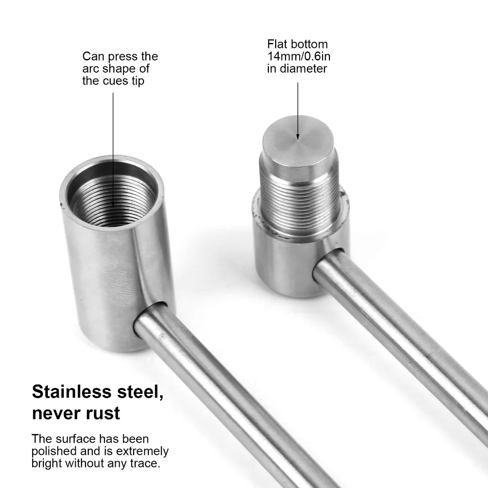 

Stainless Steel Cue Tip Press Tool 14mm Firm Compression Billiard Tip Press Snooker Tip Press Enhanced Precision