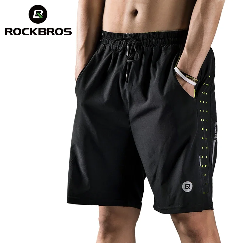 ROCKBROS-pantalones cortos para correr para hombre y mujer, ropa deportiva para ejercicio, pantalones cortos de gimnasio para interiores, pantalones