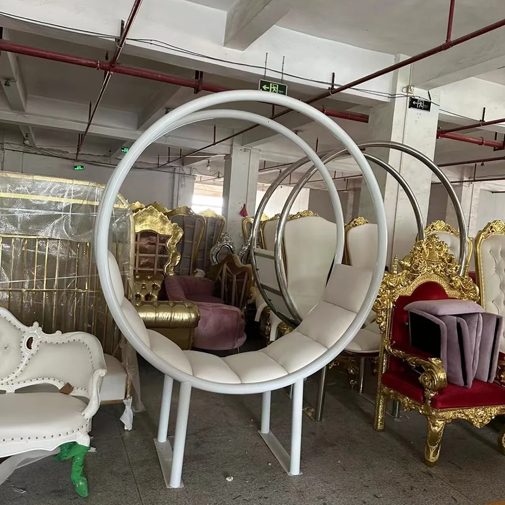 Moon Circle Luxury Event Furniture Marriage Bridal Sofa Wedding Chair