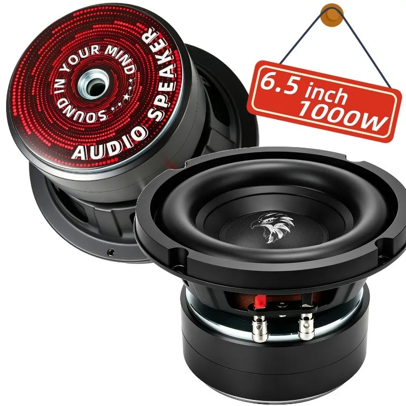 1pcs 6.5 Inch Car Speakers 4 Ohm High Power 1000W HiFi Multimedia Music Stereo Mid Bass Subwoofer For Home Theater Car Audio