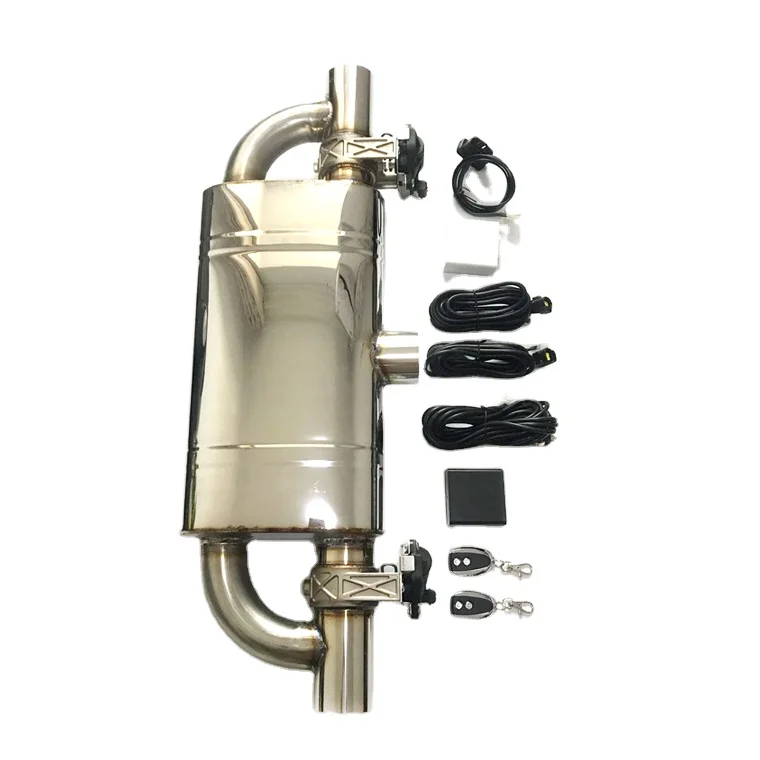 

304 Stainless Steel Exhaust Electric Double Valve Exhaust Muffler with OBD Remote Control Cutout Kit for Car
