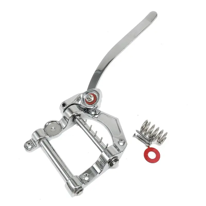 الموضة ~ جيتار صغير الروك Lp جيتار كهربائي الروك الذيل وحدة اهتزاز ملحقات الآلات الموسيقية الاهتزازية (فضي) #3