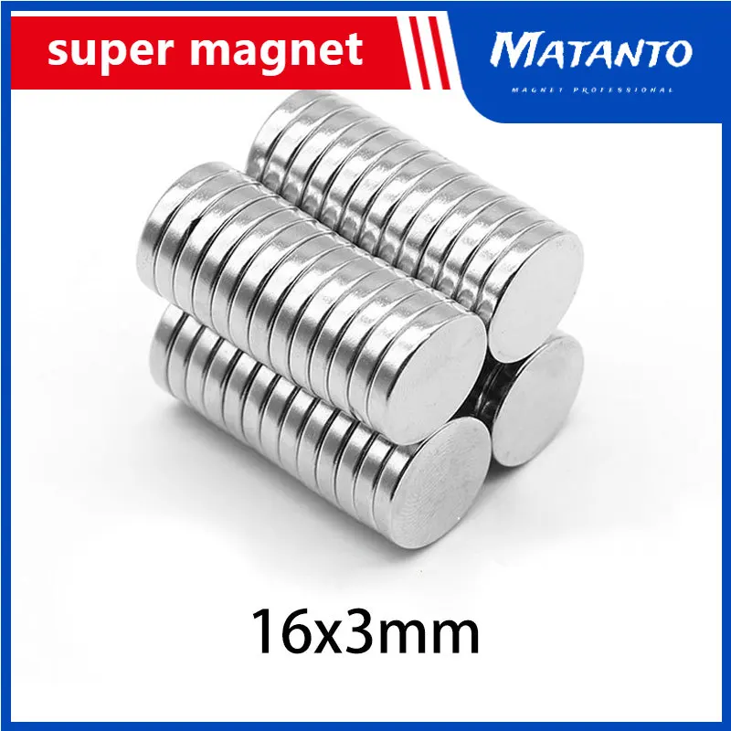 

5/10/20/50/100PCS 16x3 mm Strong Round Magnets N35 Rare Earth Neodymium Magnet Disc 16x3mm Permanent Magnet Strong 16*3