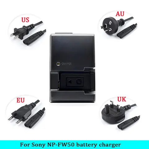 BC-VW1 Caricabatteria per fotocamera per Sony A5000 A6000 A3000 A7000 A33 A35 A55 A7 A7R NEX-5C NEX3 NEX-5 5TL 5C 5T 5N 5R NP-FW50
