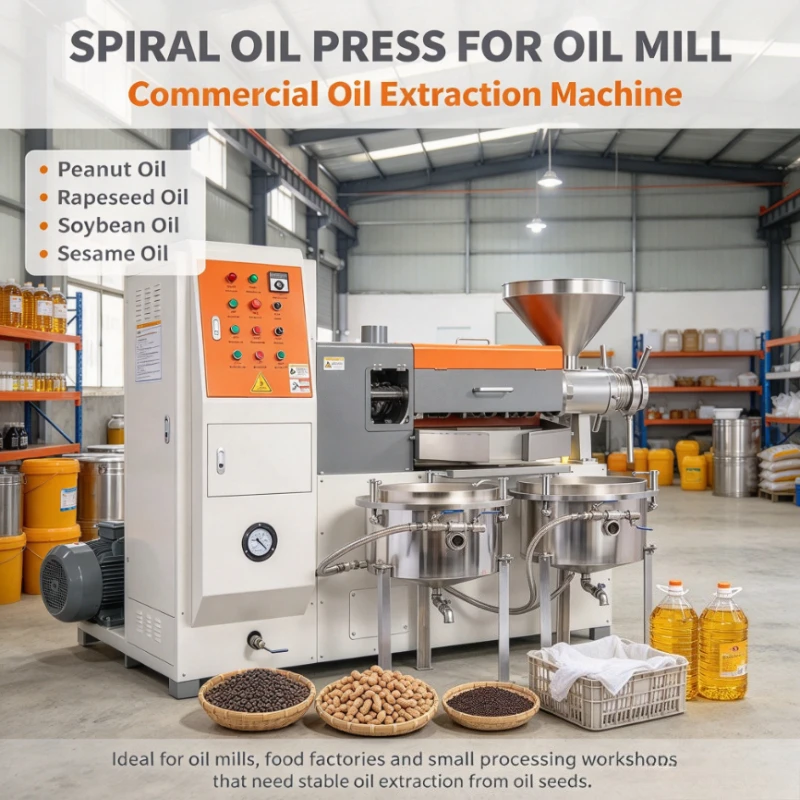 Customized Sesame Rapeseed Sunflower Seed Oil Machine Fully Automatic Cold&Hot Pressing Spiral Oil Pressing Machine