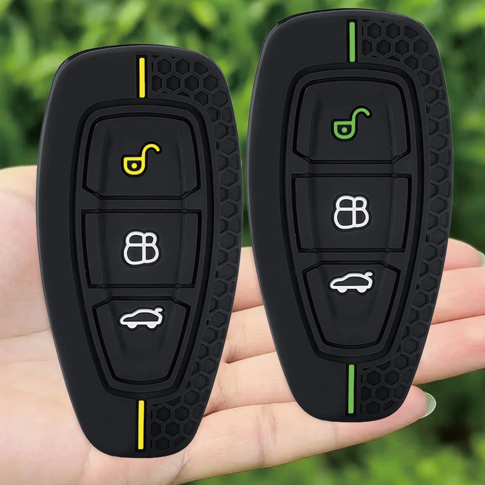 2026 Car Key Pack for Ford ST Line Fiesta Focus Mondeo Ecosport Kuga Puma Edge Escape Silicone Car Key Fob Case Accessories
