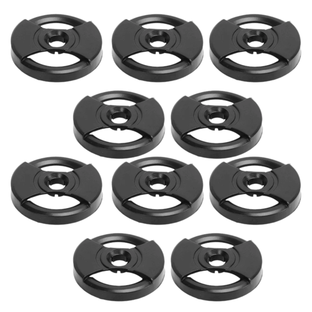 10PCS Professional Plastic Material Record Adapter One-Piece Molded Black Color Turntable Adapter 45 RPM Adapter For Phonographs