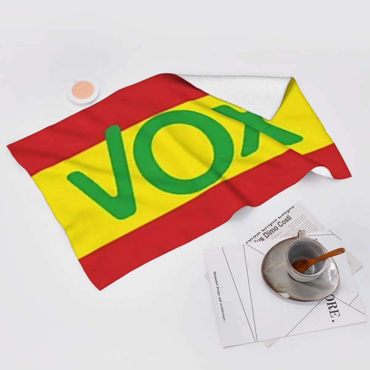 Personalizado Espana Vox Logo España Fiesta Política Español Toalla de Cara Suave Secado rápido Piscina Baño Toallas de algodón Transpirable