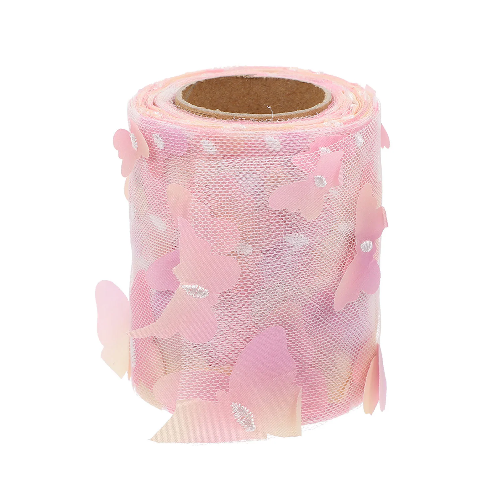 

1 Roll Embroidered Butterfly Polyester Ribbon 5M Diy Craft Trim For Wedding Party Home Decor Sewing Accessory Gift Packaging