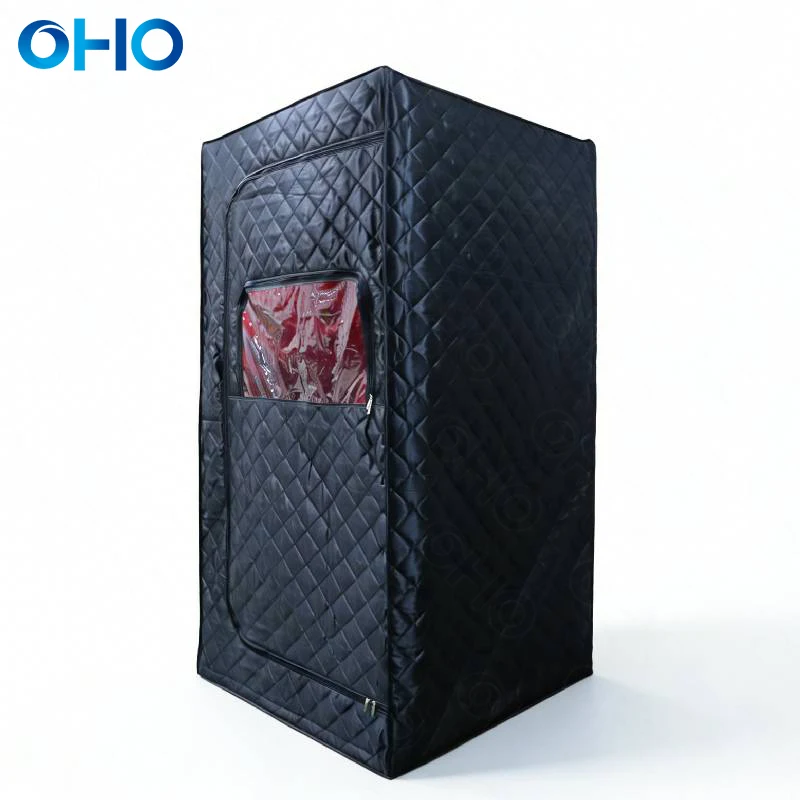 Portable Full‑Size Far Infrared Sauna Tent, 1‑Person Home Sauna with Internal Heating Wire System