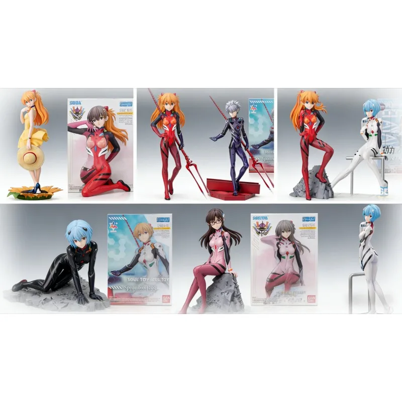 

В наличииEGA оригинальные фигурки EVA Asuka Rei Ayanami Mari Makinami Kaworu Nagisa Neon Genesis Evangelion, коллекционные статуи аниме
