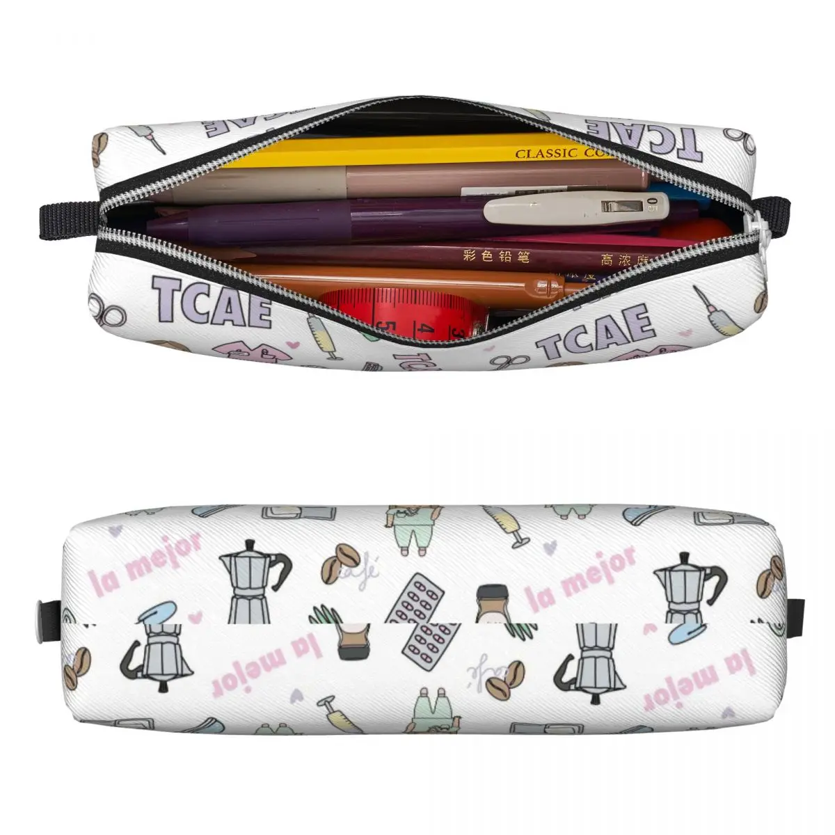 Imagem -02 - Cute Pencil Case para Meninas e Meninos Pencil Pouch Pen Storage Bolsa Papelaria de Escritório Médico Apuros Enfermeira Presentes