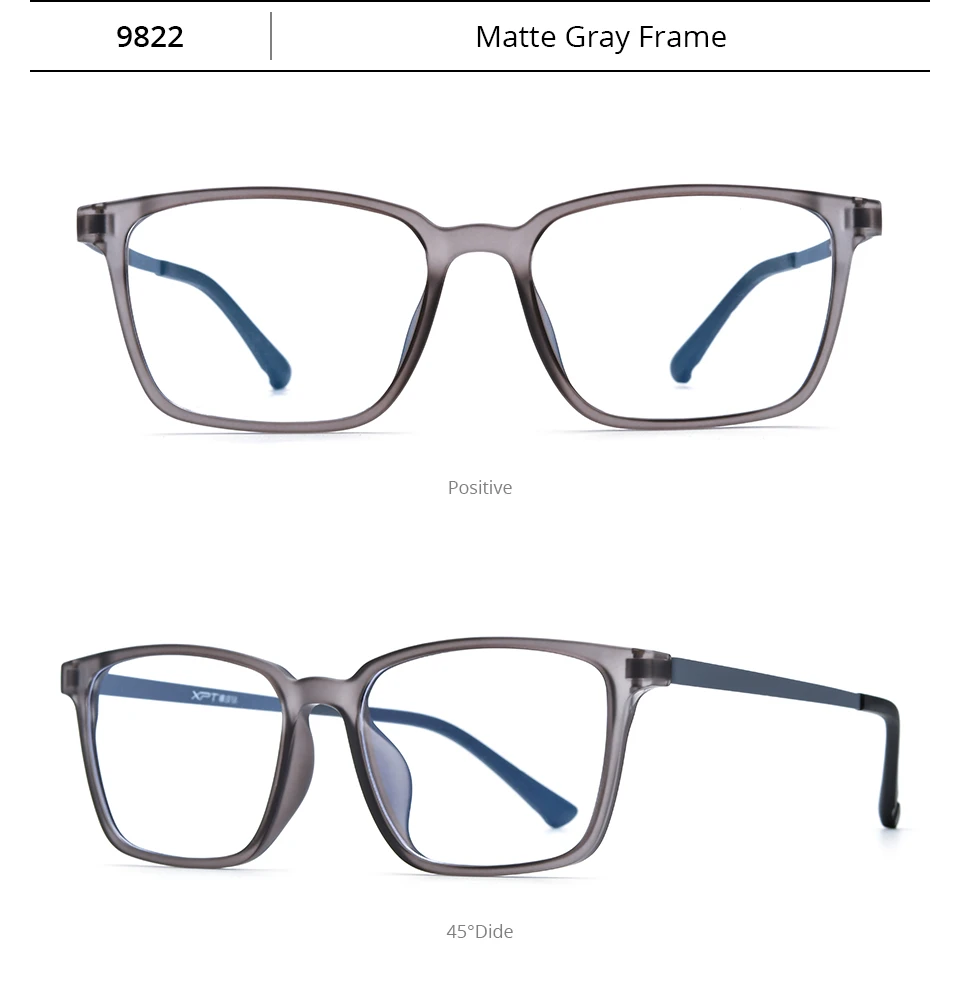 NIANZHEN Gummi Titan Brillen Rahmen Männer Platz Marke Design Gläser Ultraleicht-Gewicht Retro Brillen Brillen 9822 – Detail 4