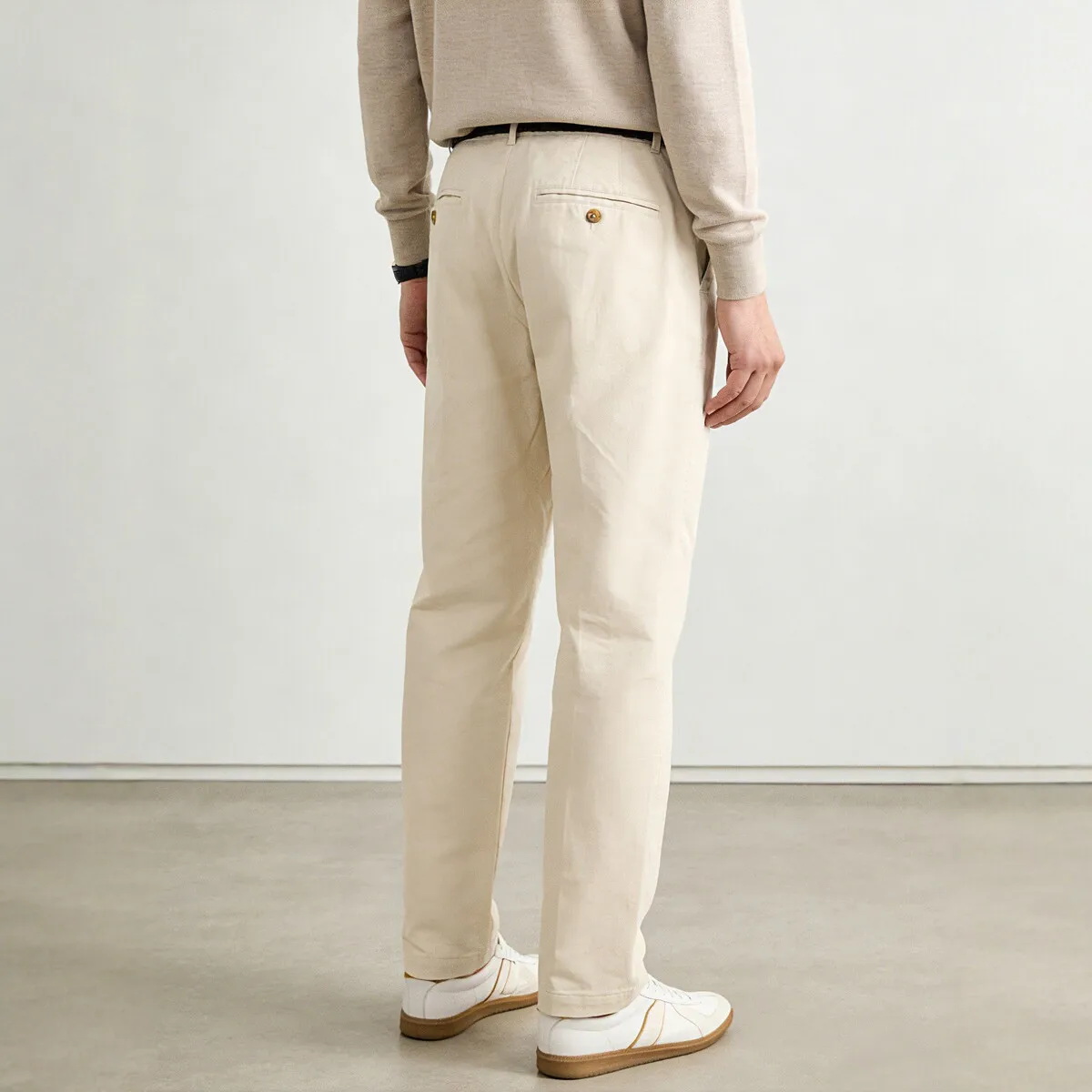Spring 2026 New Fashion Men's Solid Color Simple Basic Casual Trendy Daily Straight Trousers Male Cotton Pants Bottom Clothes