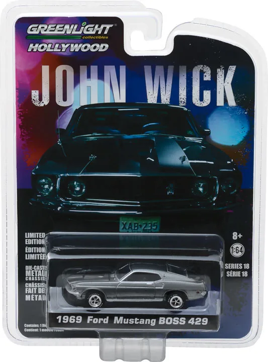 Colección de modelos de coche JOHN WICK Ford Mustang BOSS 1969, 1: 64, 429