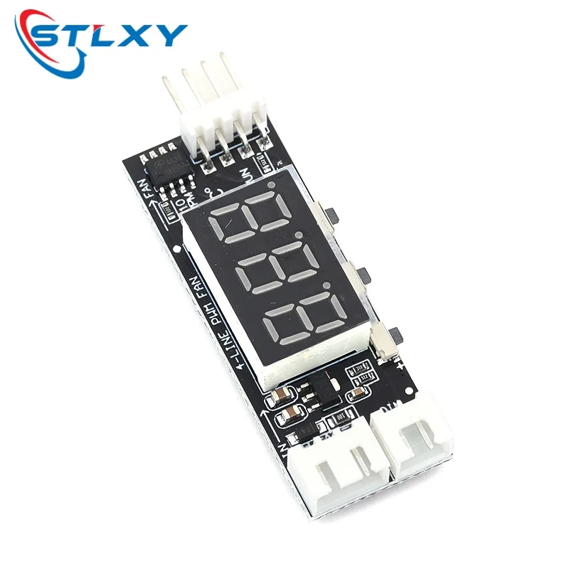 3A PWM fan speed controller 12V four wire digital temperature speed display noise reduction and fan shutdown function