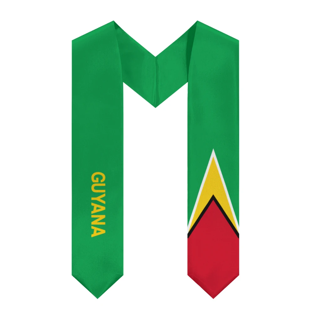 

More design Graduation shawl Guyana & United States Flag Stole Sash Honor Study Aboard International Students