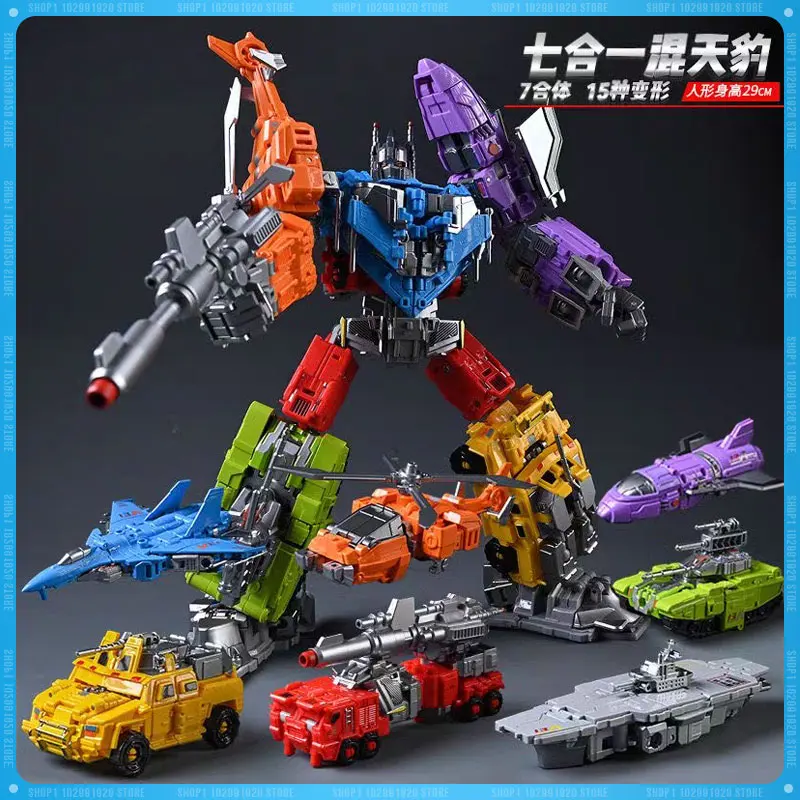 في المخزون التحول لعبة فرقة خزان الطائرات سفينة حربية فريق نموذج عمل أرقام تمثال نموذج روبوت جمع اللعب الهدايا