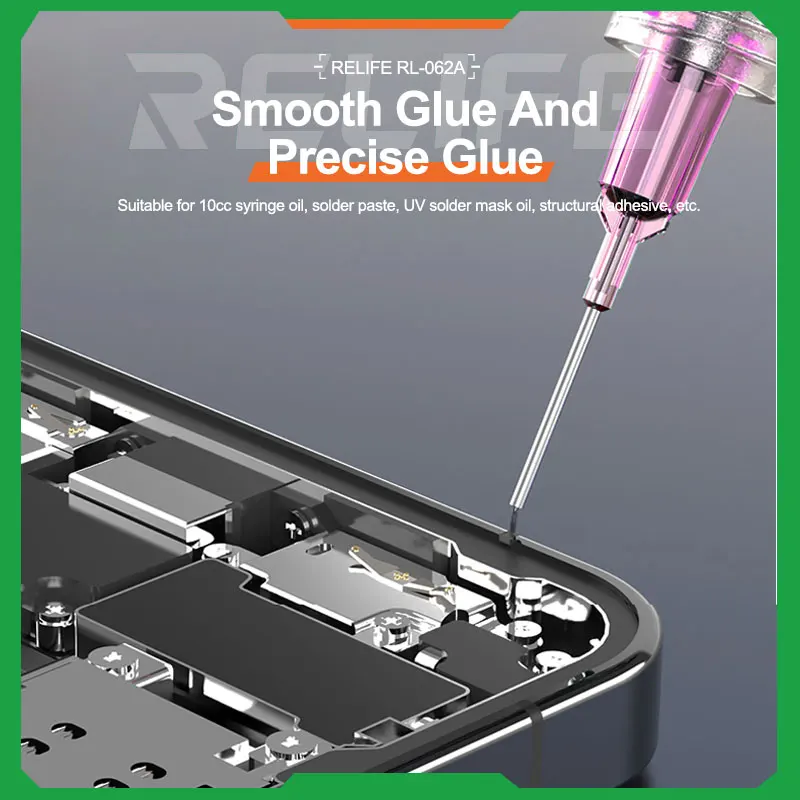 Relife RL-062A Manual Glue Gun 10CC Needle Booster For Syringe Oil Solder Paste UV Solder Mask Oil Structural Adhesive Tools