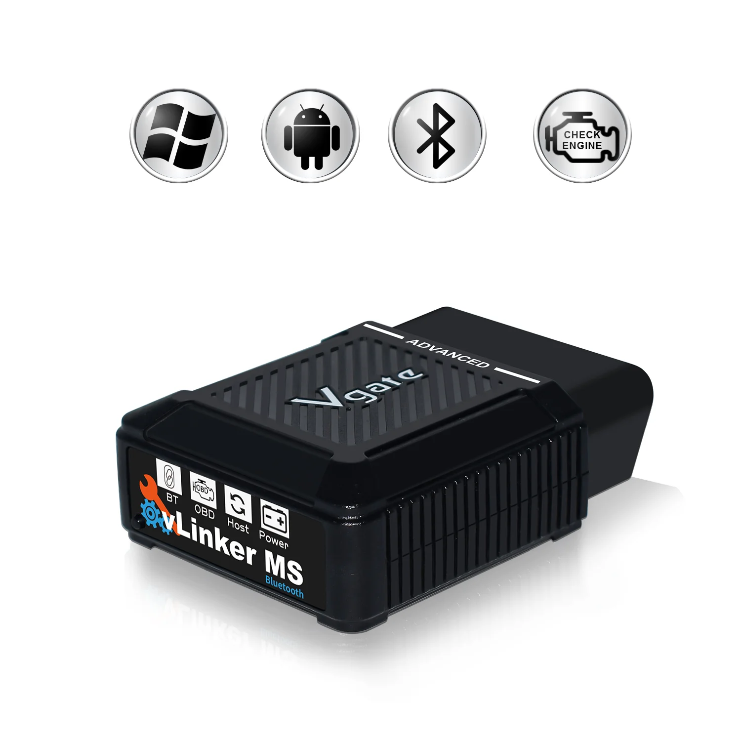 Vgate VLinker MS Bluetooth Upgrade OBD 2 Scanner for Android/iOS/PC OBD2 Car Diagnostic Tool V2.3 OBD Code Reader