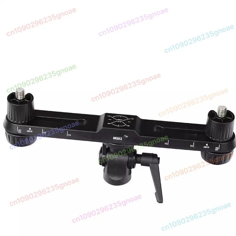 

MS02 Dual microphone stereo recording stand Portable and stable,visually adjustable with scale