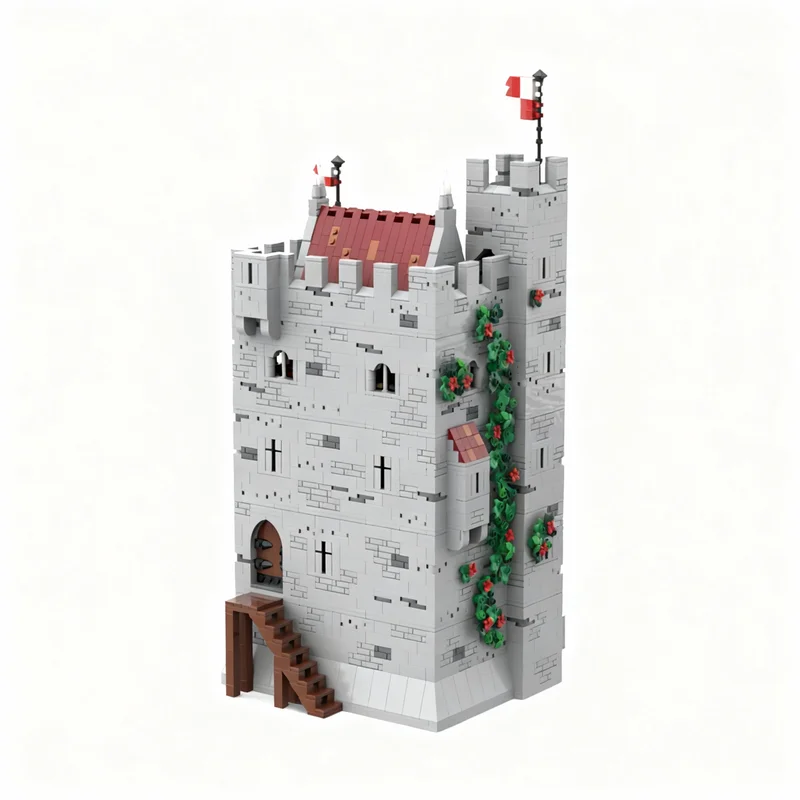 

3937 деталей MOC Harlon Keep Tower House Castle: Конструктор, модель замка, строительные блоки, игрушка для сборки, рождественский подарок, творческая идея, развивающая игрушка