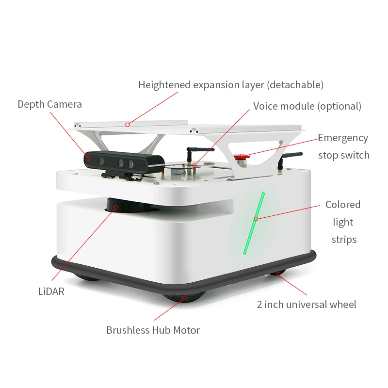 WHEELTEC Robot layanan diferensial sumber terbuka S100 motor roda pengisian ulang otomatis pemetaan ROS navigasi SLAM Raspberry Pi