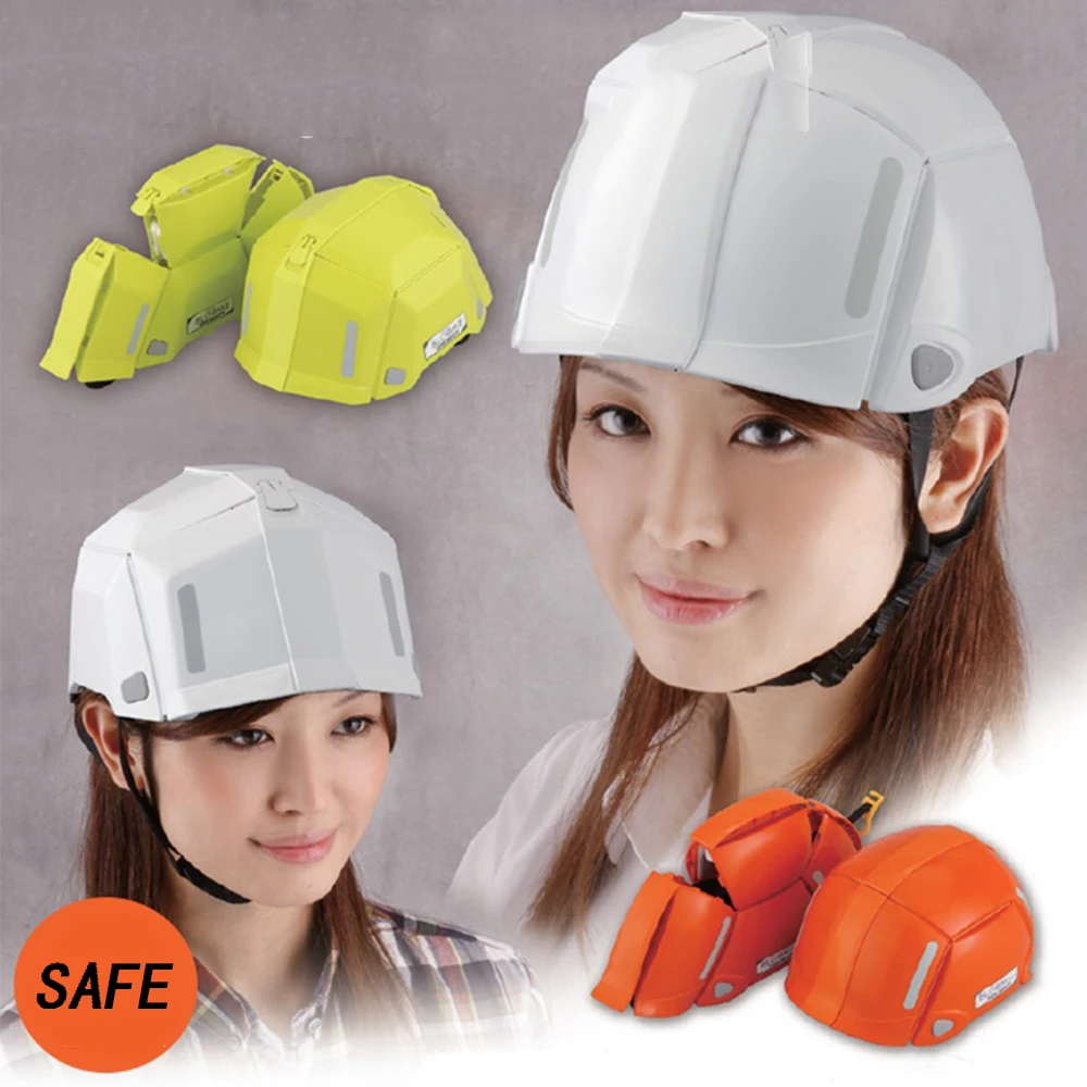

Portable Folding Helmet Disaster Prevention Helmet Portable Emergency Hat Blue Sky Rescue Protective Hat For Safety Equipment