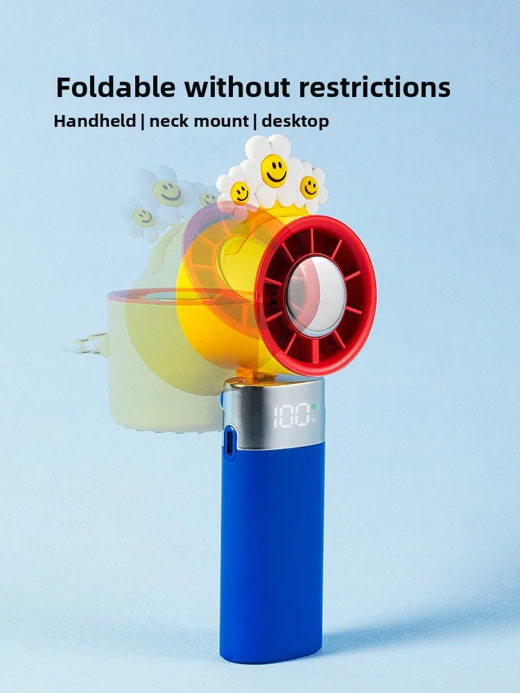 Picture 4: Joint small fan desktop small refrigeration handheld neck silent charging mini portable ice compress cooling artifact usb fan