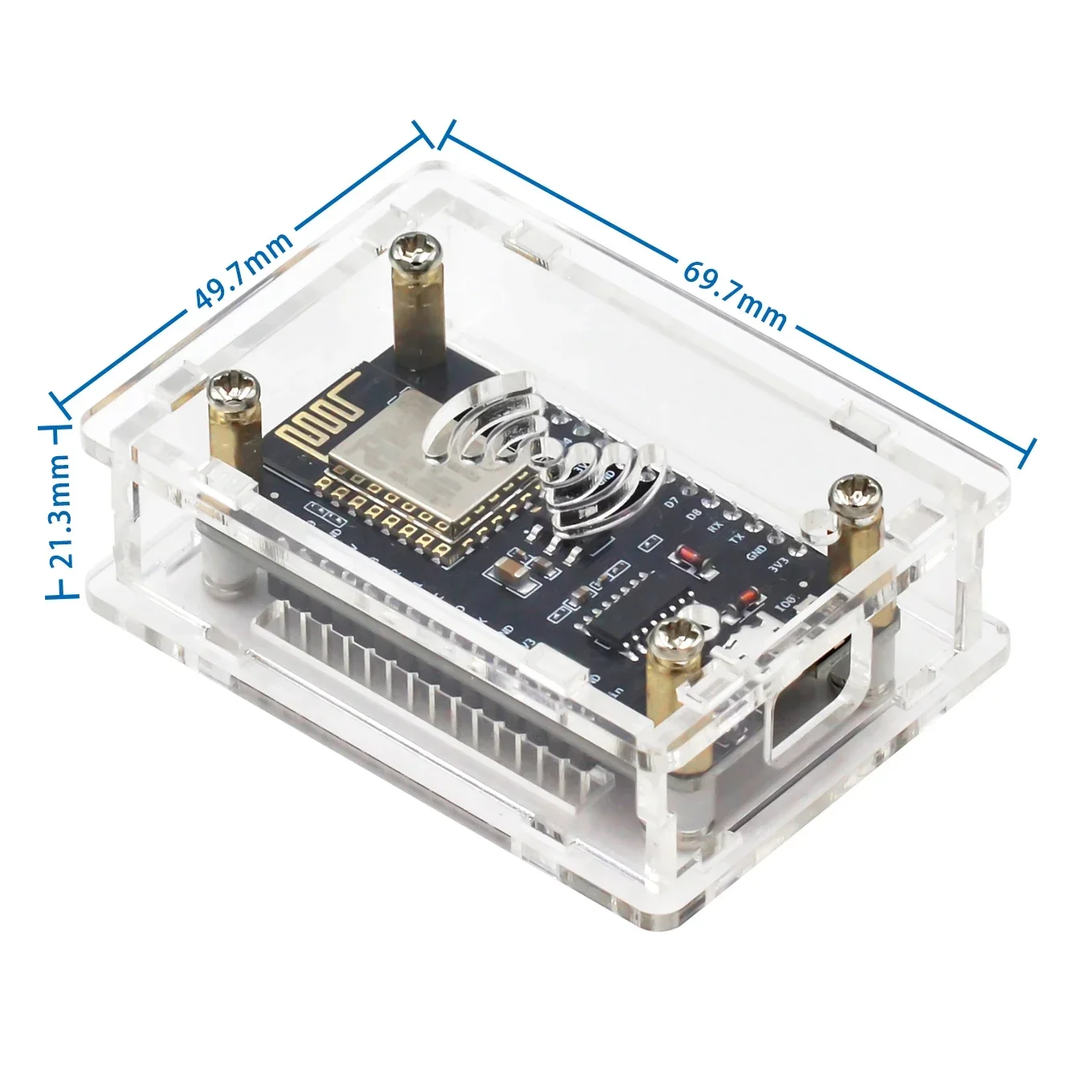 NodeMcu Lua 2102 340G ESP-32 iot Development Board Transparent acrylic protective shell image 4