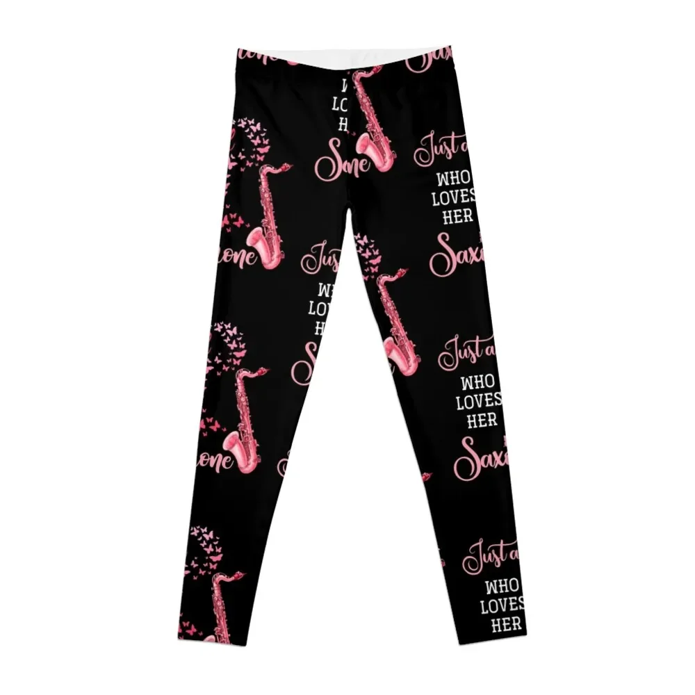 

Just A Girl Who Loves Her Saxophone Leggings workout shorts sportswear woman gym 2025 Womens Leggings
