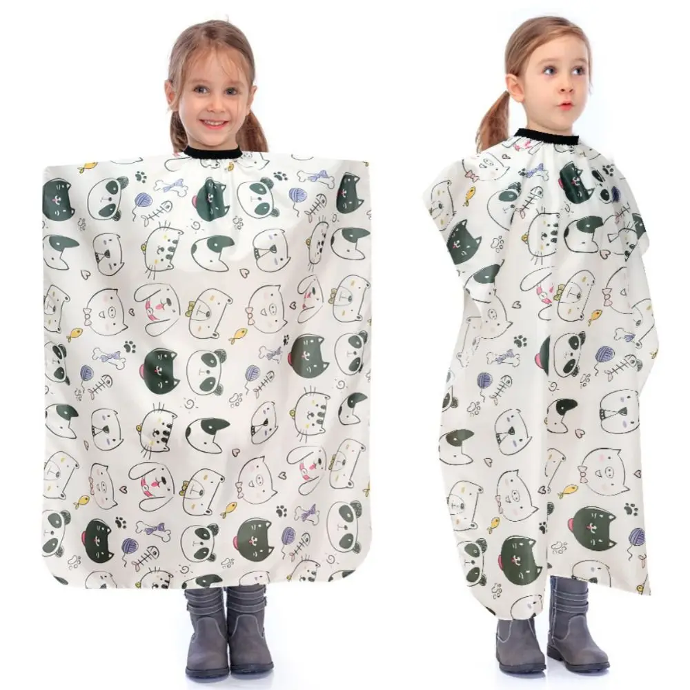 Professional Cartoon Haircut Cape Salon Barber Wrap Cute Children Hairdresser Cape Soft Dyeing Waterproof Cutting Gown