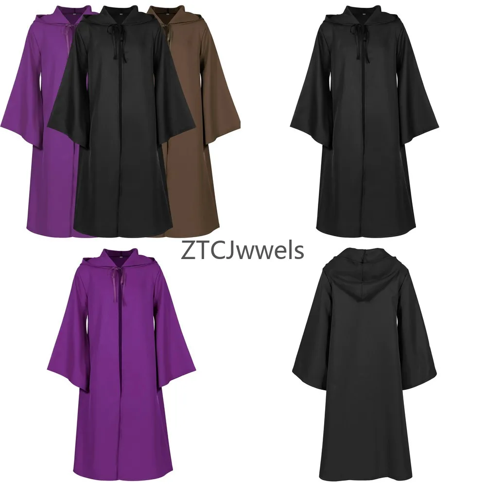 

Anime Cosplay Death Cape Halloween Costume Dark Warrior Wizard Hooded Magician Cape for Adult Role Playing Party