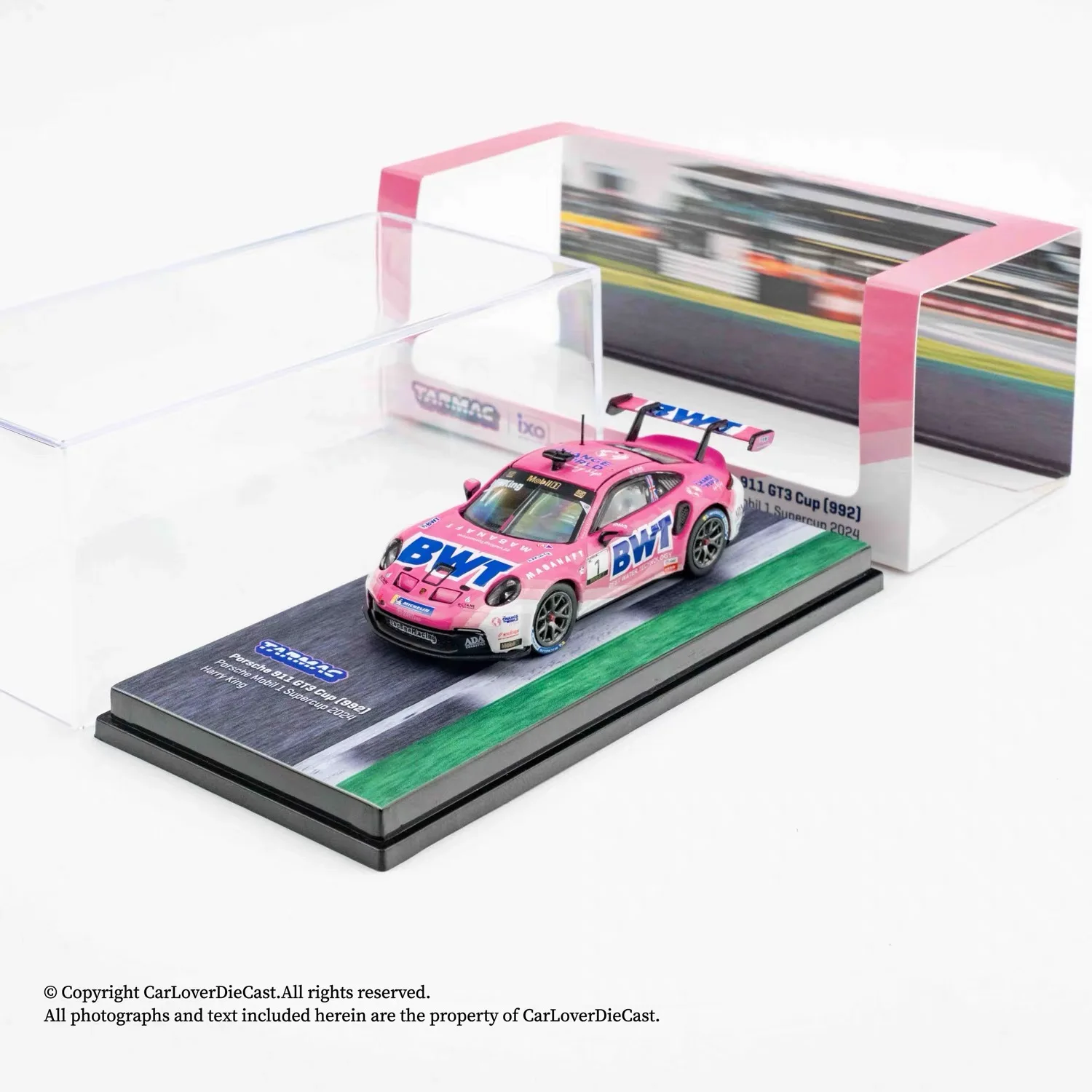 

Tarmac Works 1:64 Porsche 911 GT3 Pink BWT No. 1 Alloy Car Model Collection
