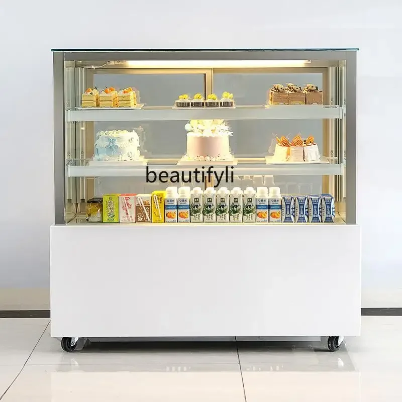 Hele cake refrigerated display cabinet commercial fruit cooked food west point milk tea air-cooled frost-fresh-keeping cabinet