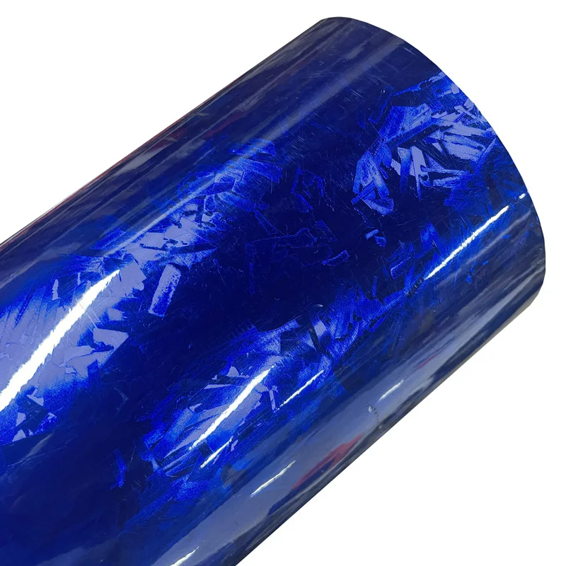 

Премиум глянцевая синяя кованая виниловая пленка из углеродного волокна, рулон воздуха, самоклеящаяся наклейка, листовая пленка, наклейка «сделай сам», автомобильная упаковка