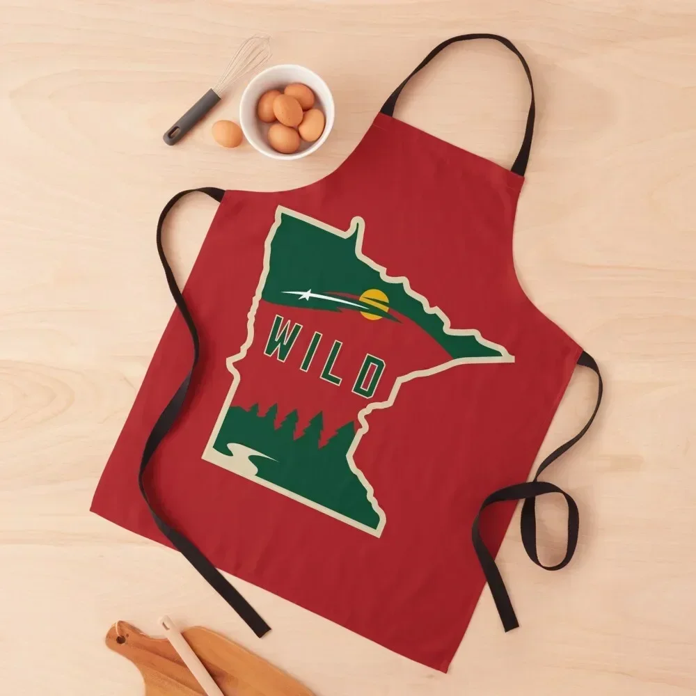 

MN Wild Outline Apron kitchen and home Art Apron