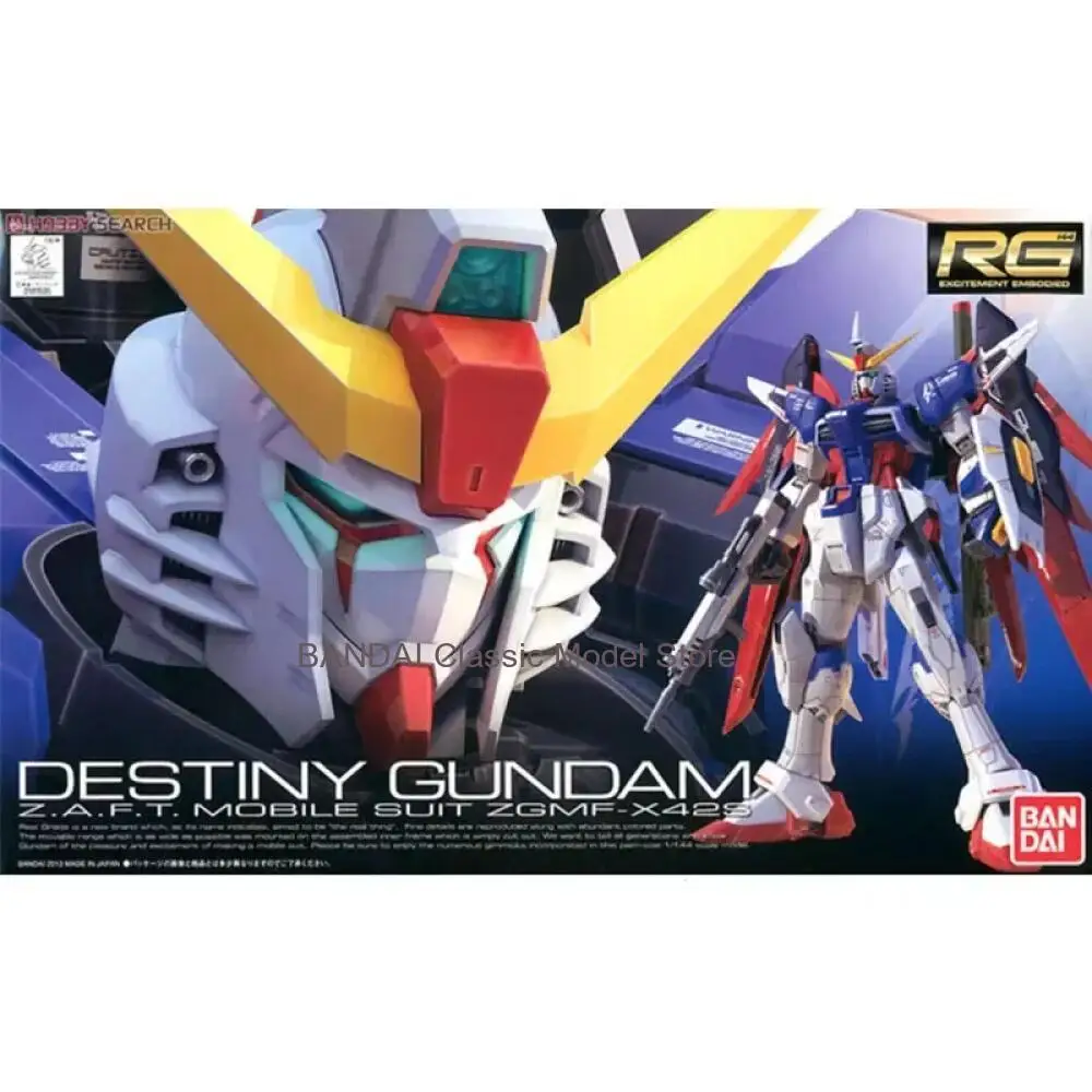 Bandai Original RG 1/144 GUNDAM série de modèles d'anime DESTINY GUNDAM, figurine d'action, Kit de modèle à assembler, jouets, cadeaux pour enfants
