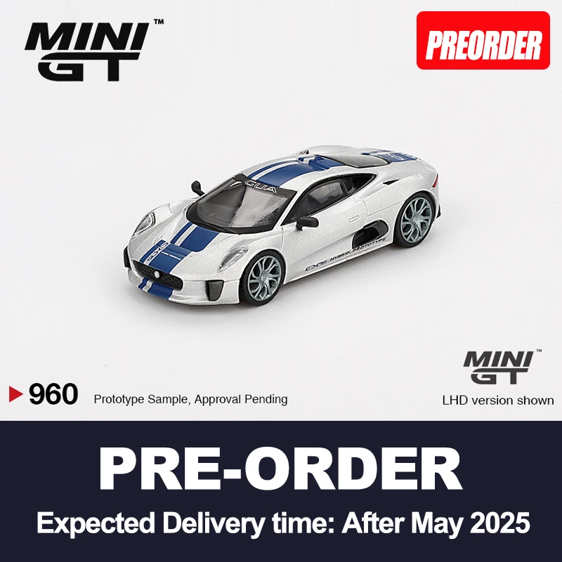 MINIGT 1:64 C-X75 Silver alloy car model 960