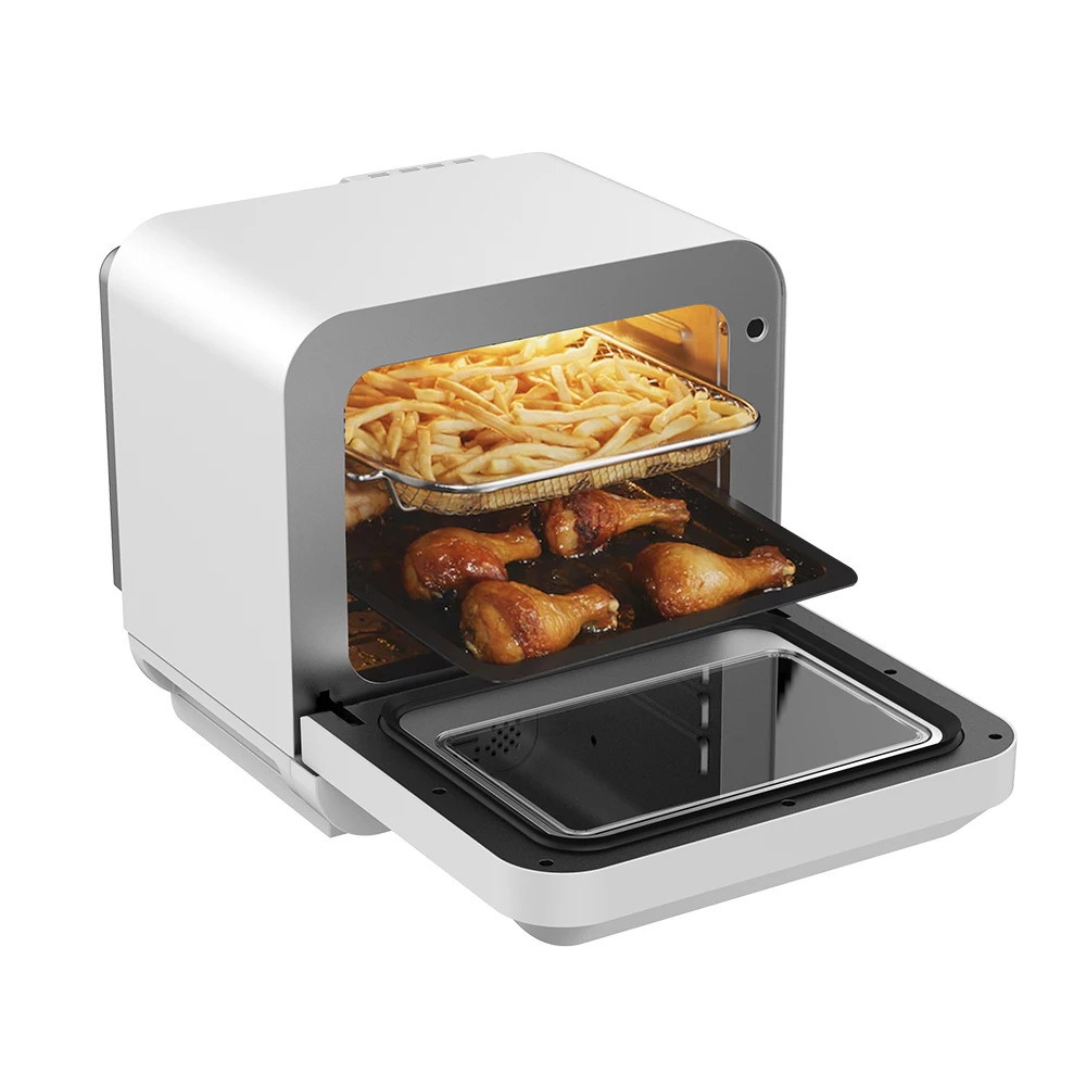 Factory Wholesale Household Power 1850W Stainless Steel Square Multifunctional Steam Air Fryer Oven Outdoor 18L Digital