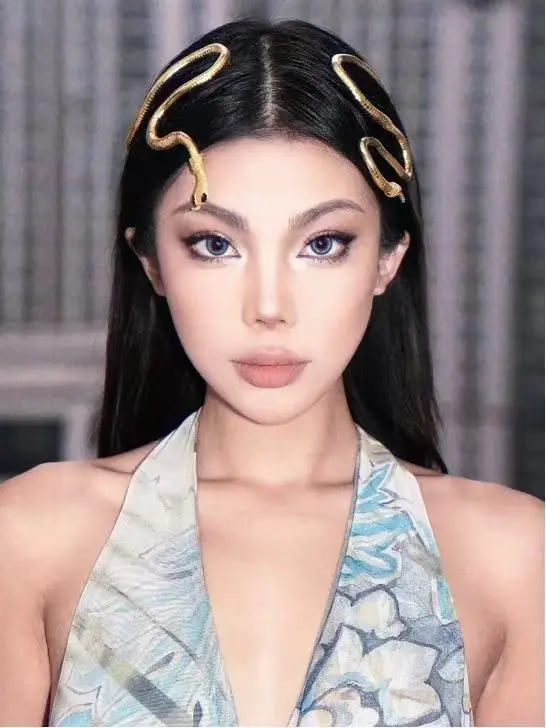 2025 New Mystery Ancient Greek Gold Snake Fashion Show Hair Accessory Necklace Cosplay Costume Jewelry