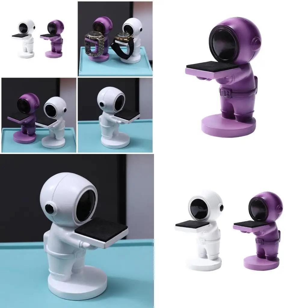 

J78F современный дизайн космонавта, поднос для часов и колец, прочная подставка для ювелирных изделий из смолы, домашний для