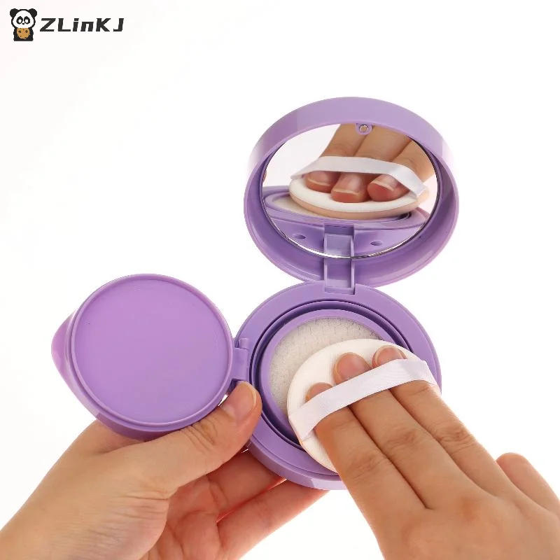 Mini almofada de ar diy caixa vazia puff caixão com espelho bb creme recipiente cosmético com esponja fundação maquiagem caso cuidados com a pele