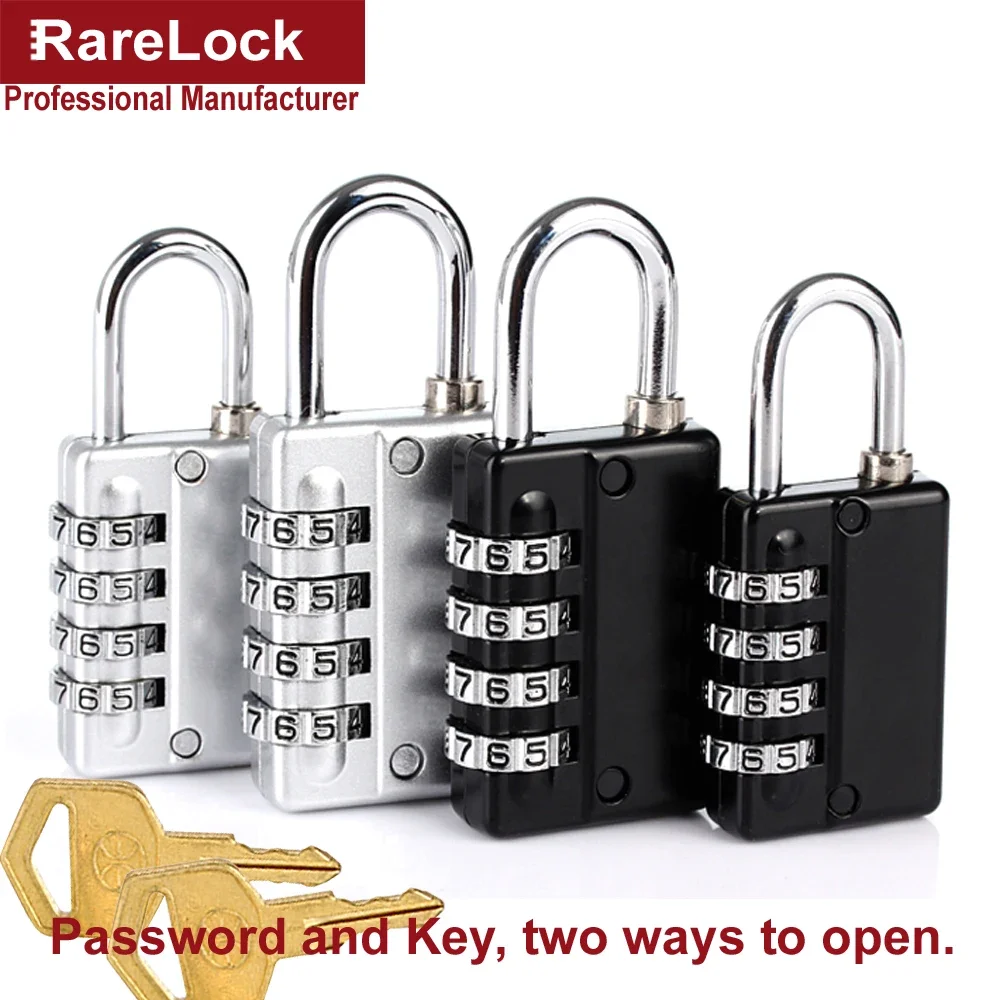 Combination Padlock with Master Key 2 Color Size Code Lock for Cabinet Box GYM Door DIY Rarelock MMS459 H