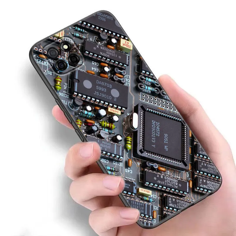 Motherboard Circuit Board Phone Case For Samsung A21 A30 A50 A52 S A13 A22 A32 4G A33 A53 A73 5G A12 A23 A31 A51 A70 A71 A72