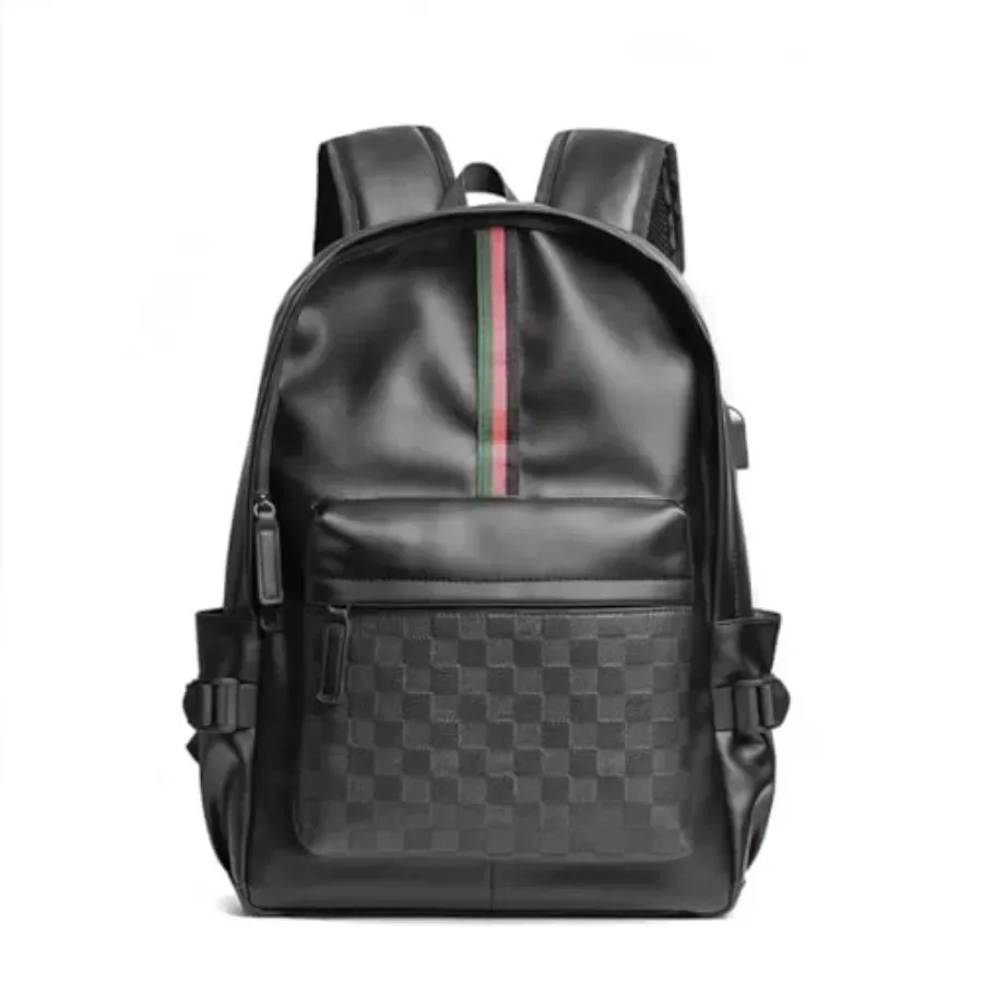 

Leather Backpack School College Bookbag Leisure Business Travel Hiking Rucksack, Suitable for 15.6-inch laptop pack 2