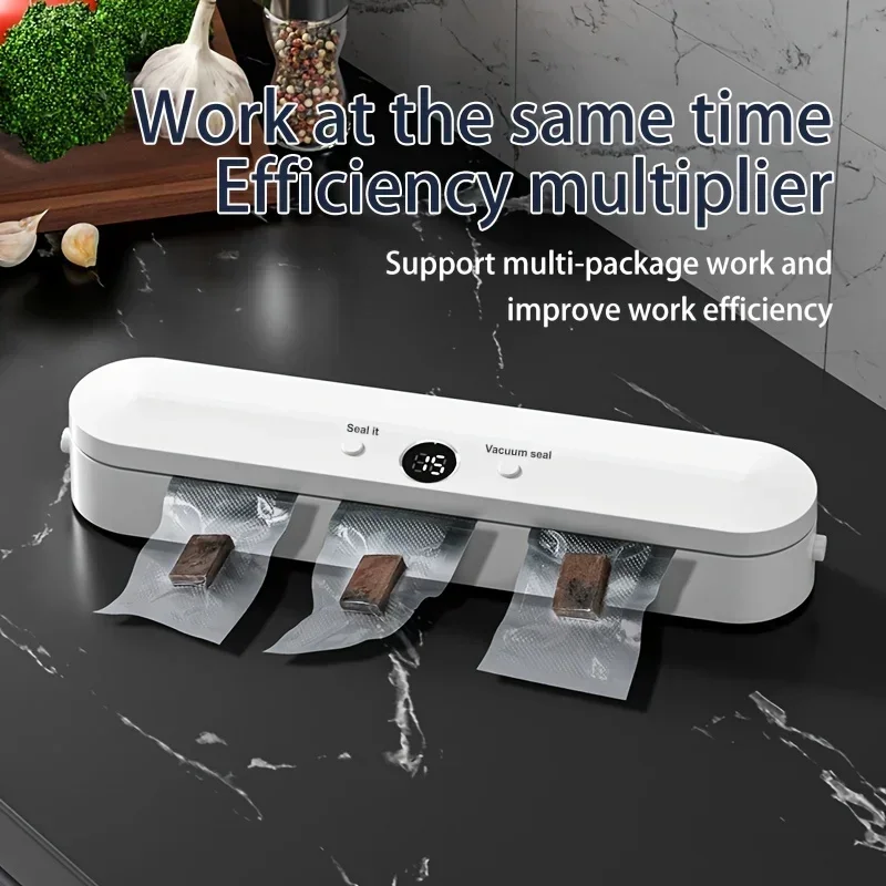 Vacuum Sealer Machine With Digital Display, Food Vacuum Sealer Automatic Air Sealing System For Food Storage Dry Food Modes